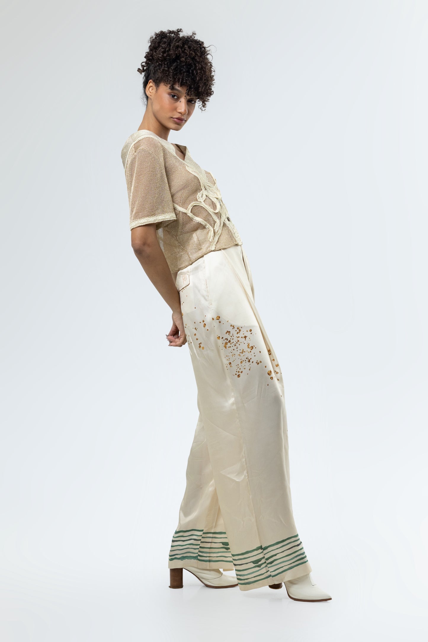 Draped Baseball Gold Top
