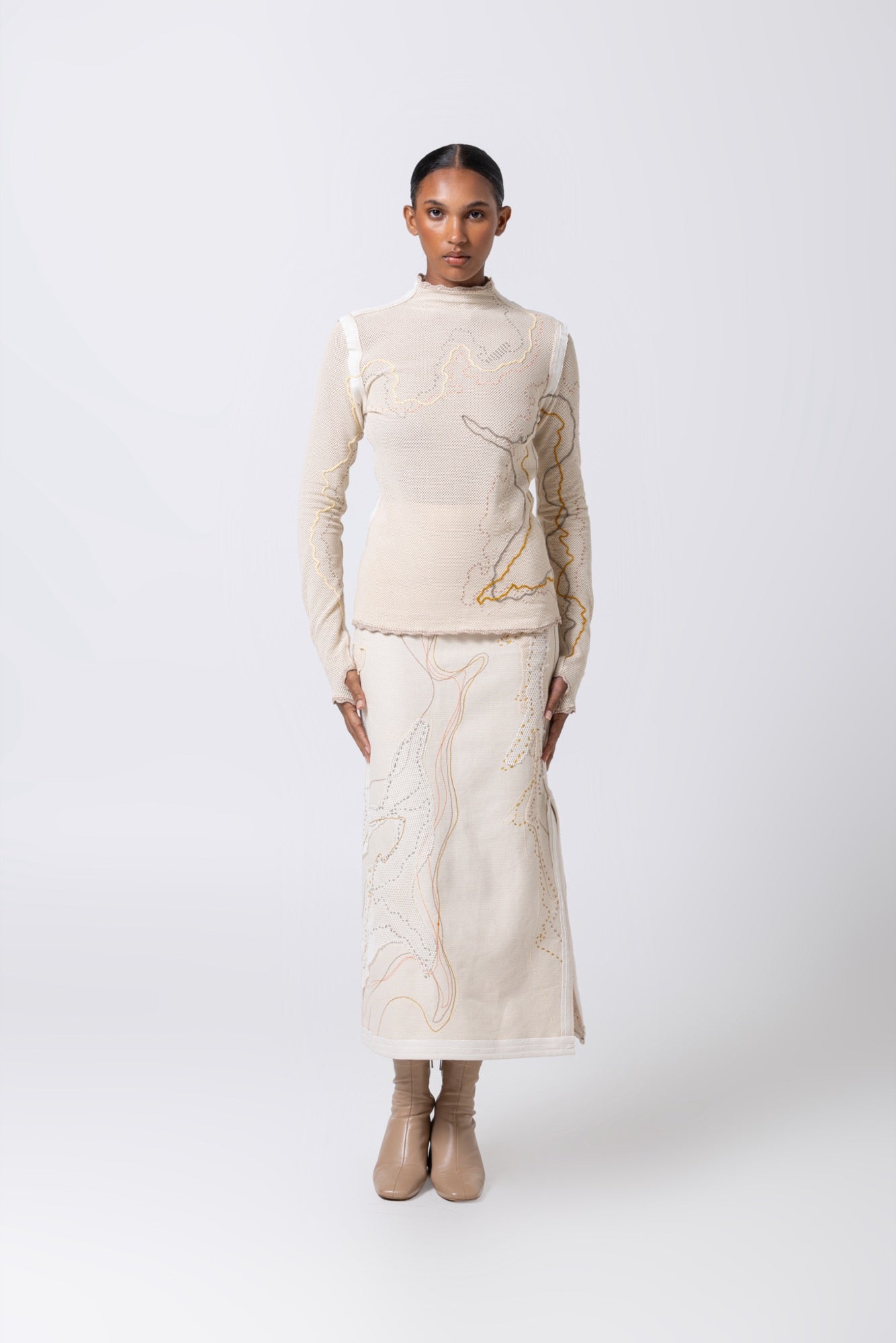 Nita Linen Long Skirt