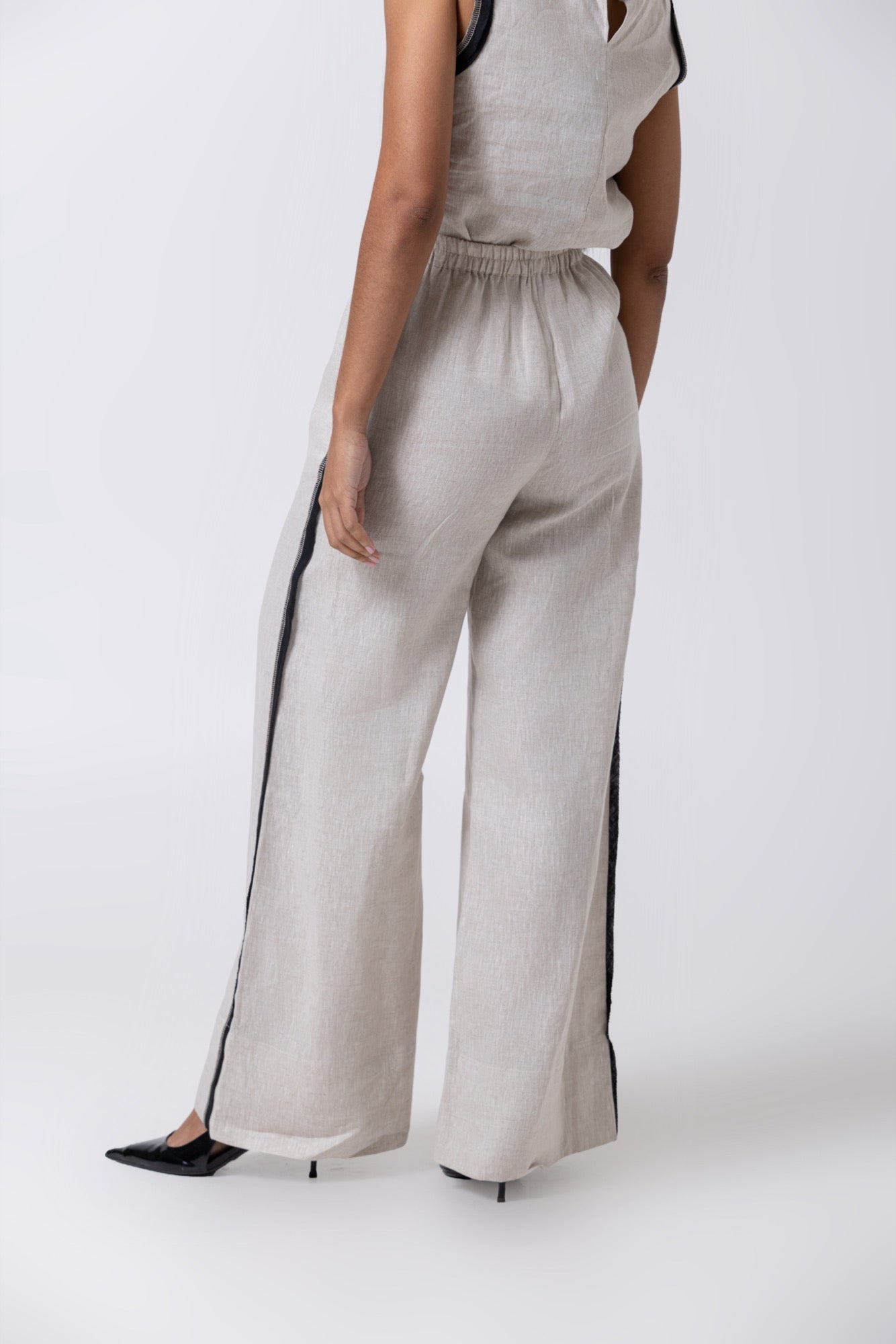 Nita Pant in Linen Crudo
