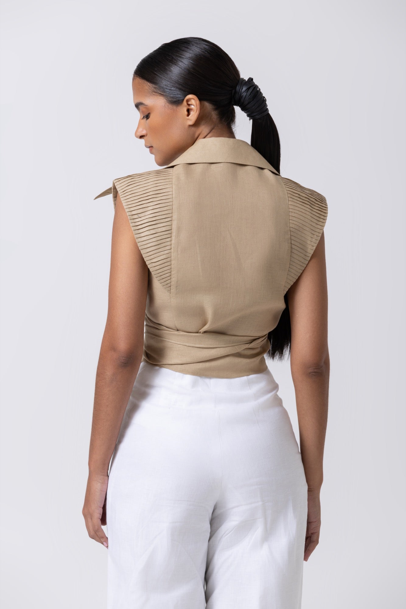 Pirámide top khaki