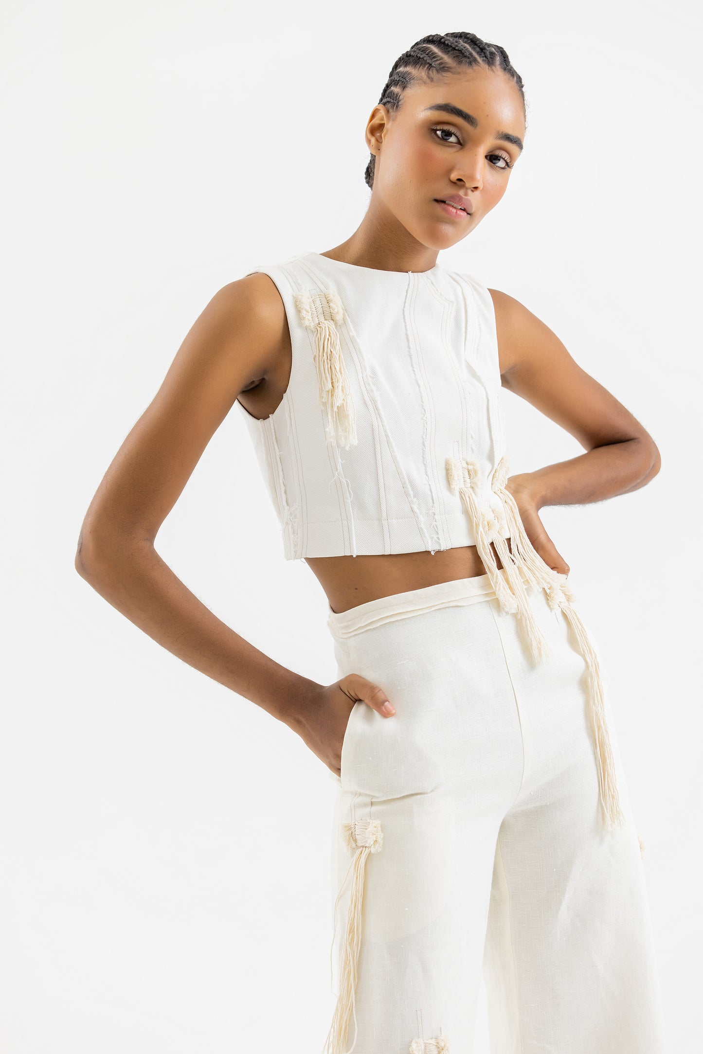 Pepin Denim Crop Top