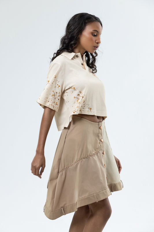 Duo Baseball Stitch Deconstructed Skirt