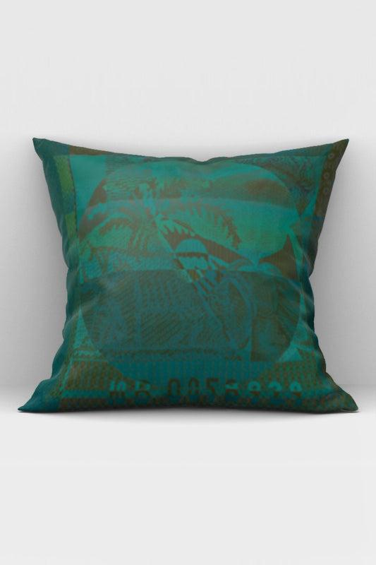 Bless My Funk Pillow - Green & blue.