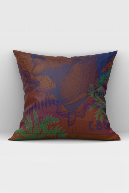 Bless My Funk Pillow - Brown, green & purple.