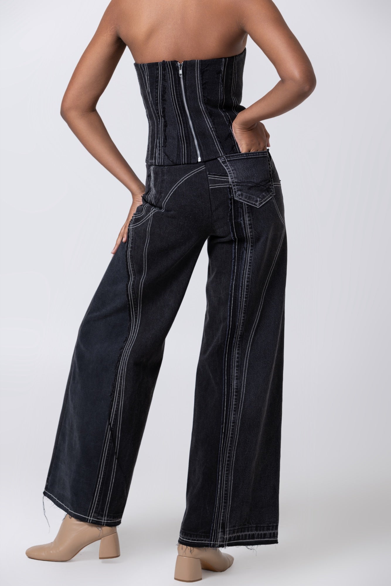 Artisanal Denim Pant in Black