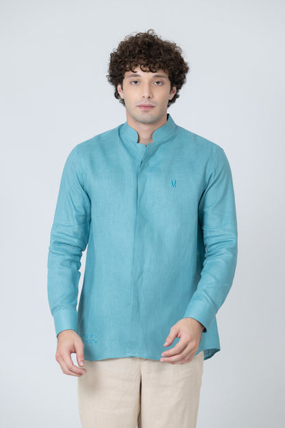 CAMISA CONTINUO TURQUESA