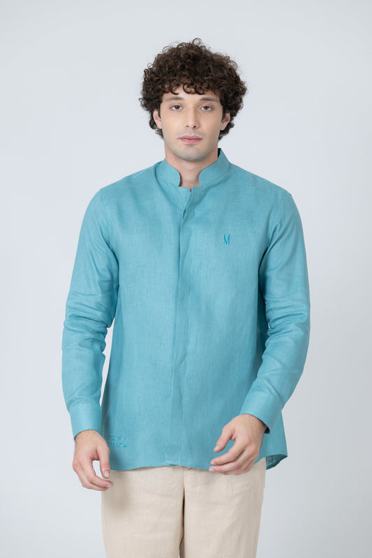 CAMISA CONTINUO TURQUESA