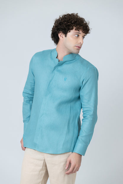 CAMISA CONTINUO TURQUESA
