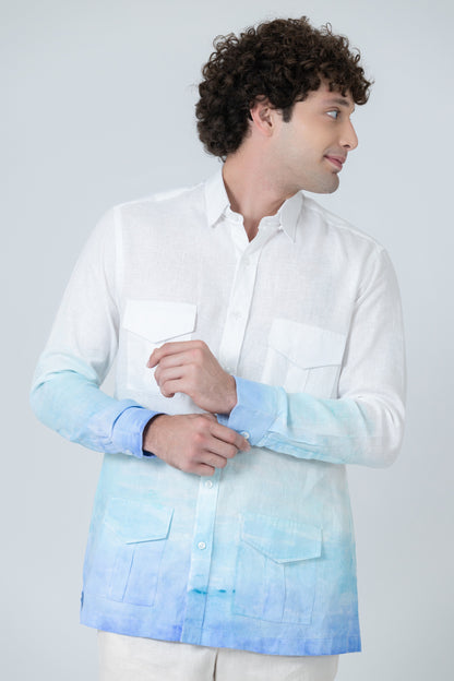 Camisa Safari "CONTINUO - HORIZONTE LÍQUIDO"