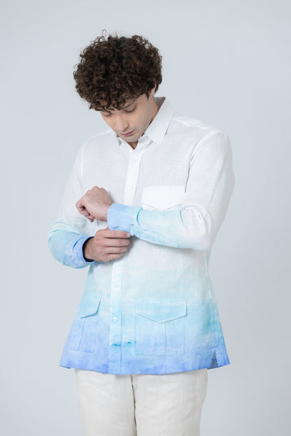 Camisa Safari "CONTINUO - HORIZONTE LÍQUIDO"