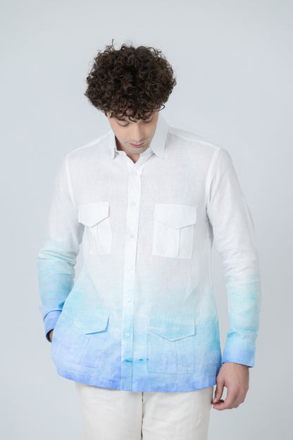 Camisa Safari "CONTINUO - HORIZONTE LÍQUIDO"