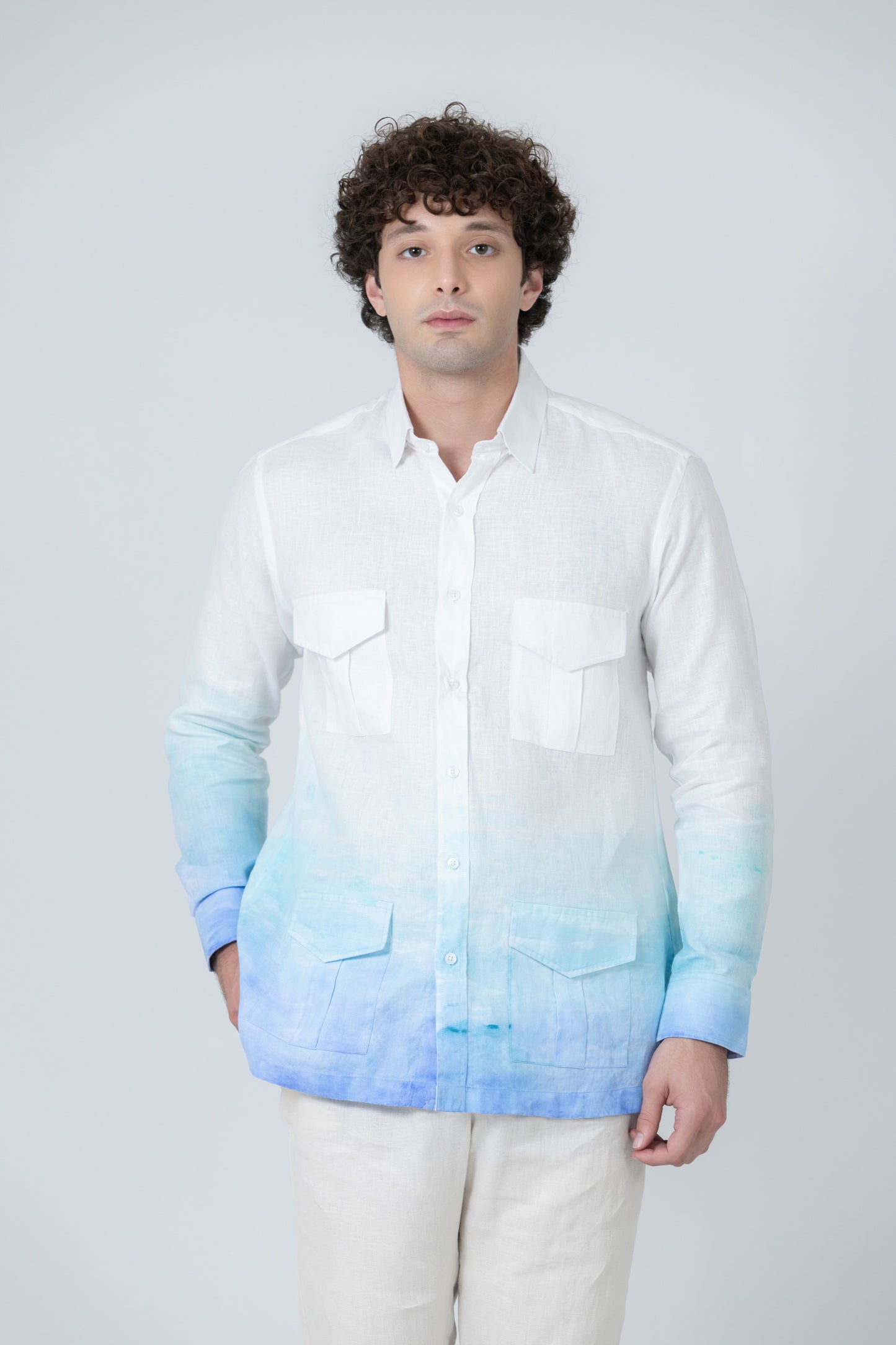 Camisa Safari "CONTINUO - HORIZONTE LÍQUIDO"