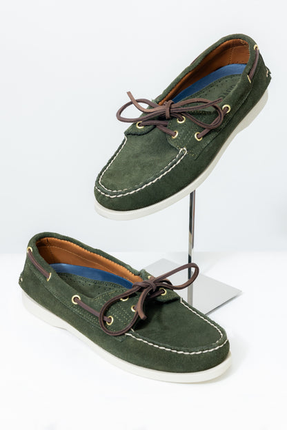 Green Suede Classic Boat Shoe