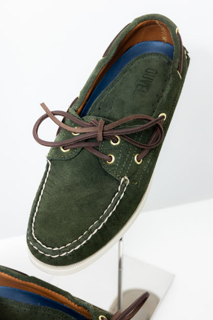 Green Suede Classic Boat Shoe