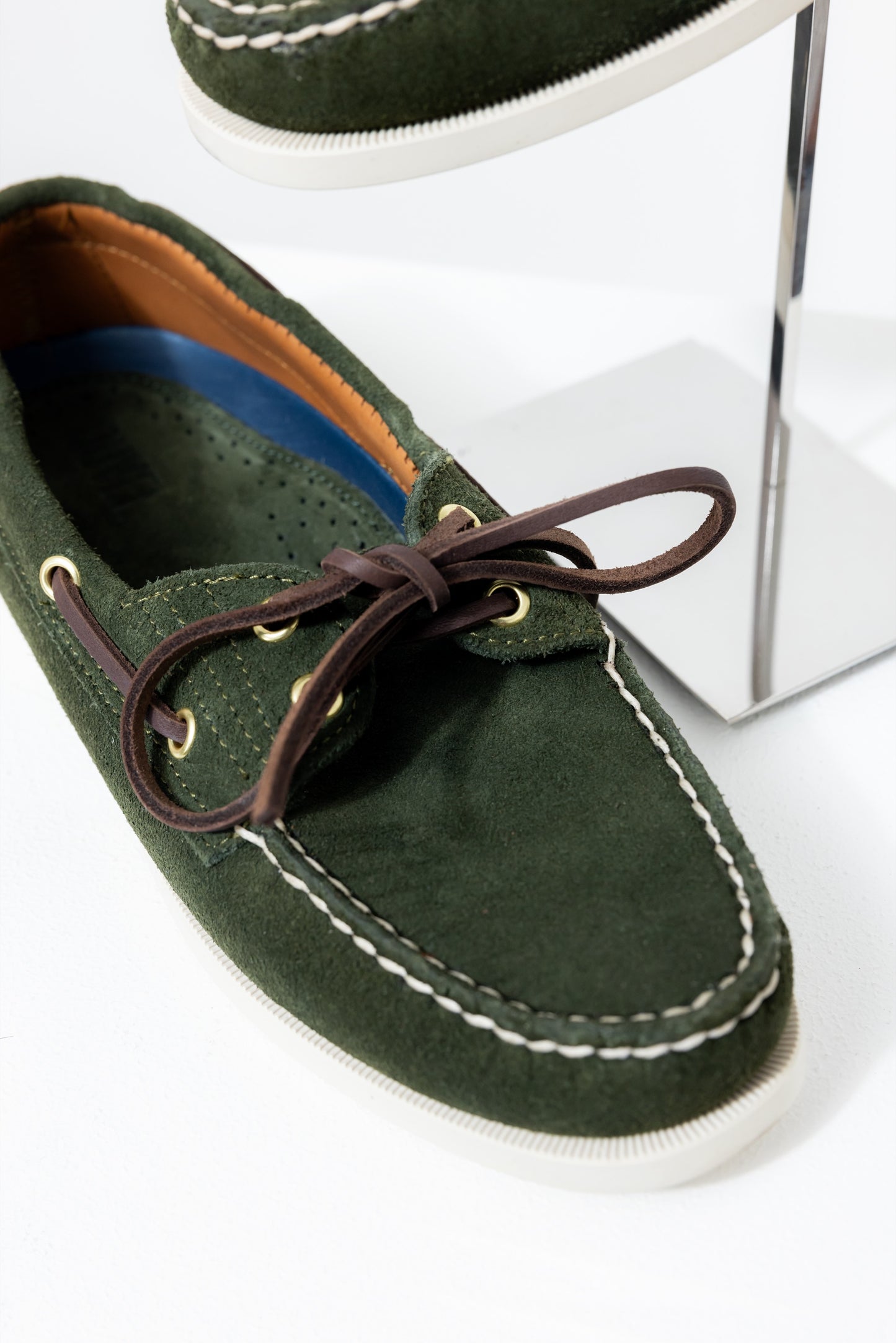 Green Suede Classic Boat Shoe