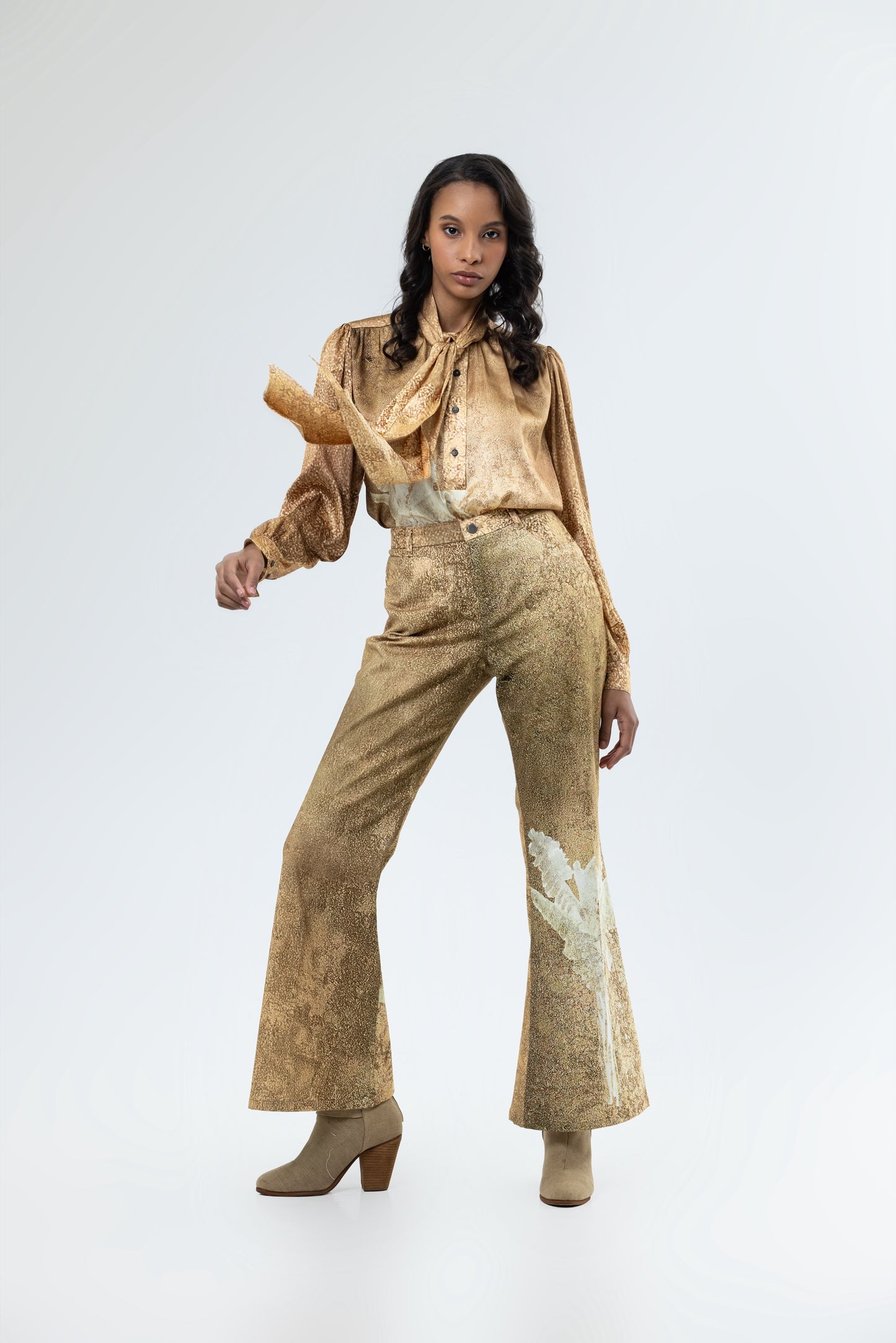 Little Platano League Bow Blouse
