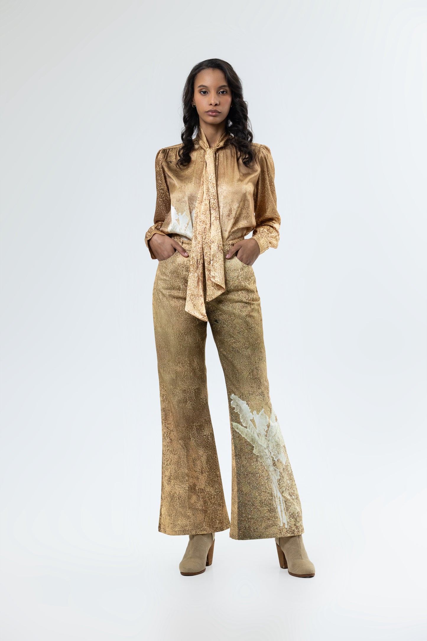 Little Platano League Bow Blouse