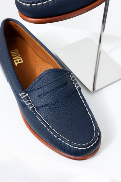 Navy Penny Loafer