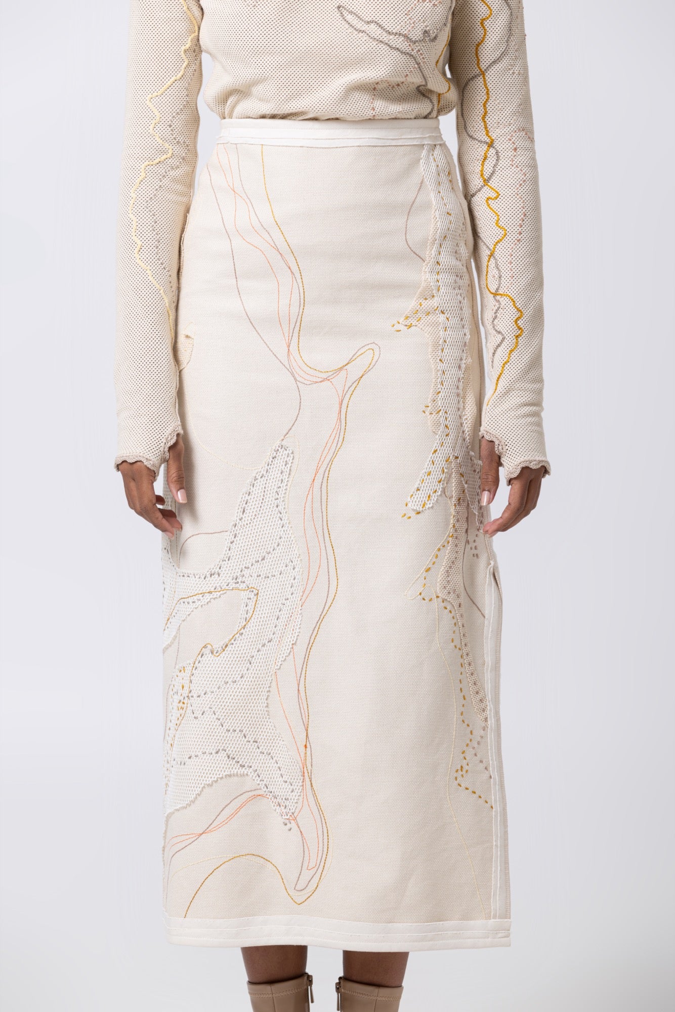 Nita Linen Long Skirt