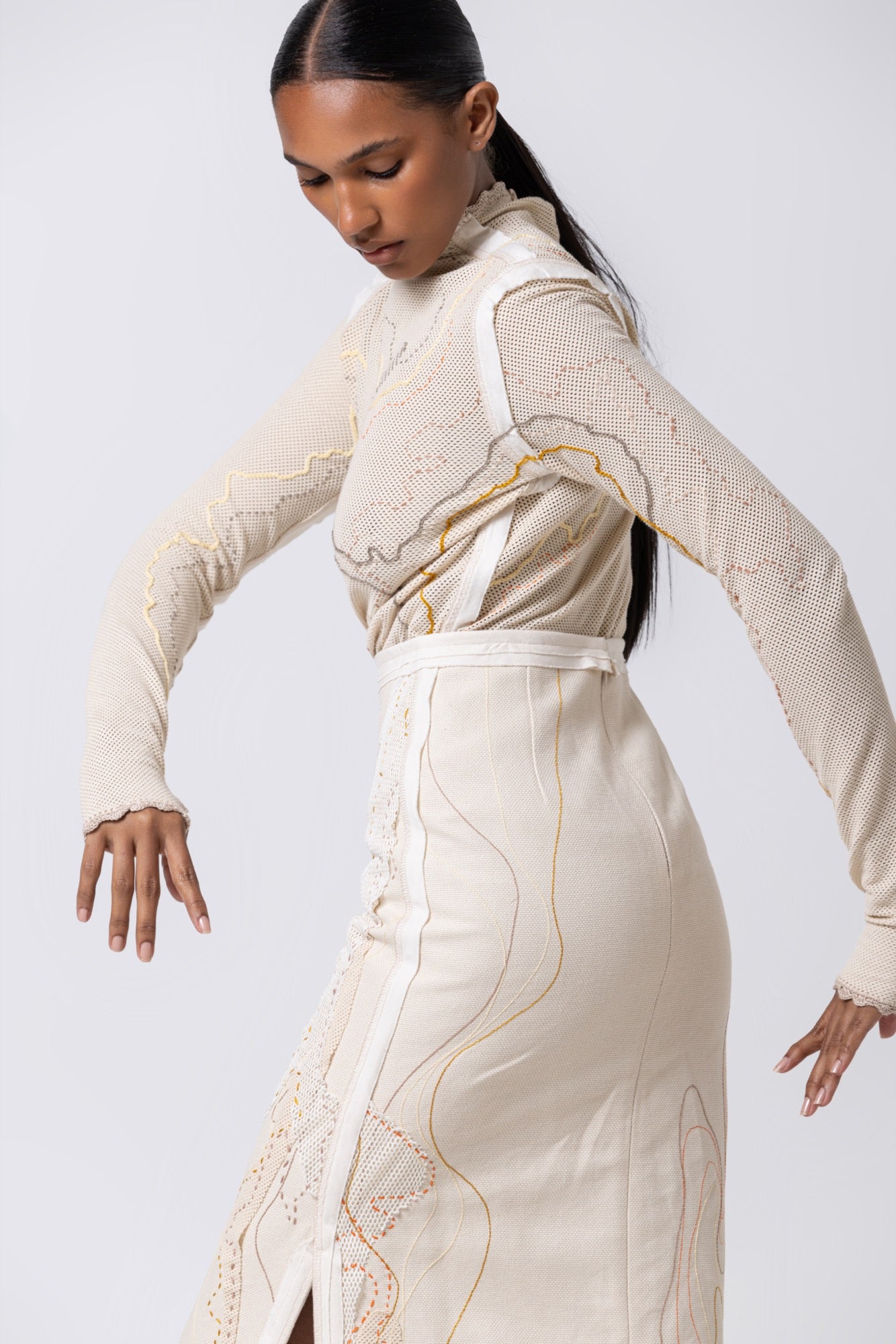 Nita Linen Long Skirt