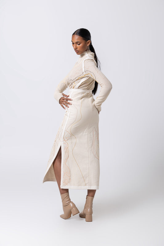 Nita Linen Long Skirt