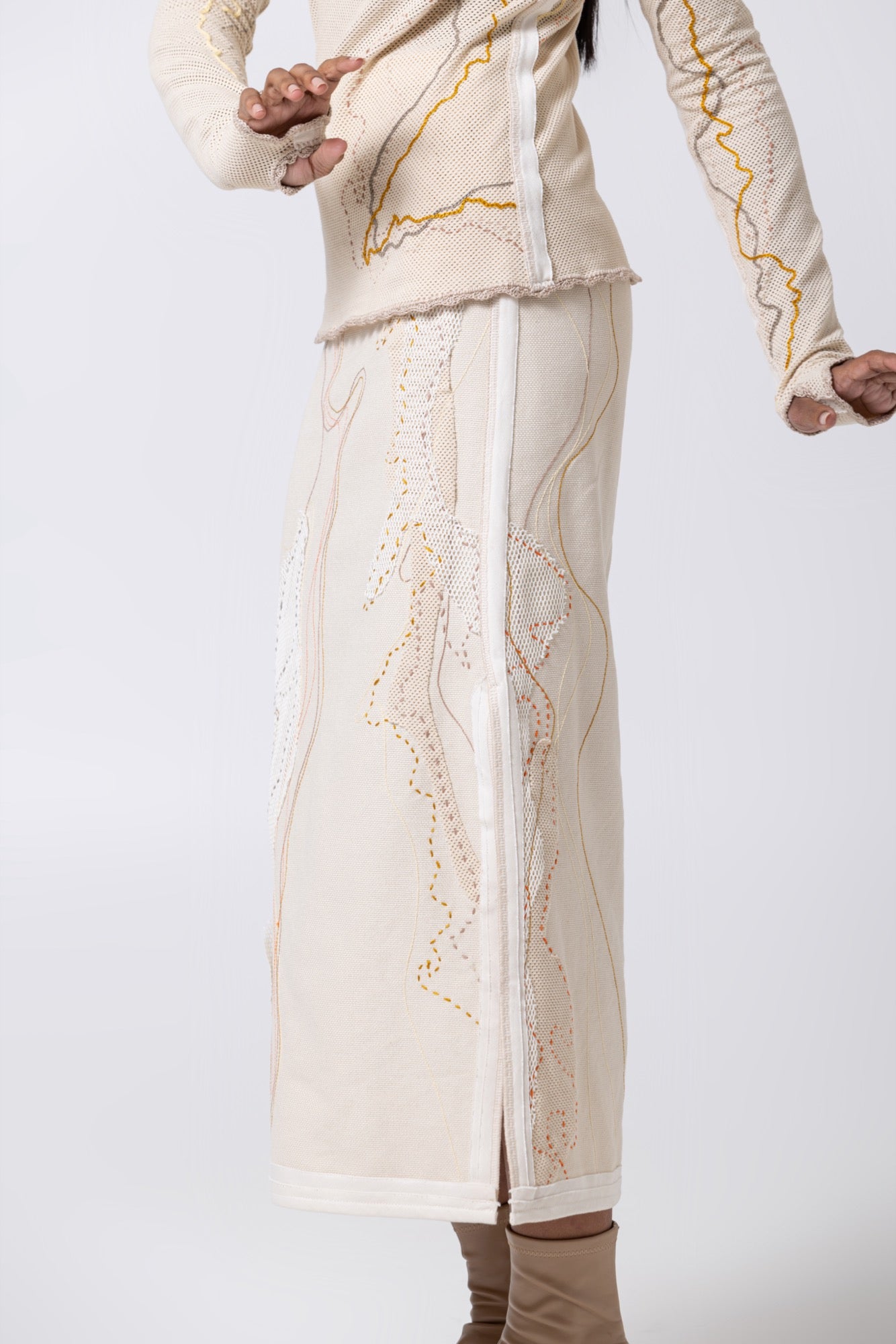 Nita Linen Long Skirt