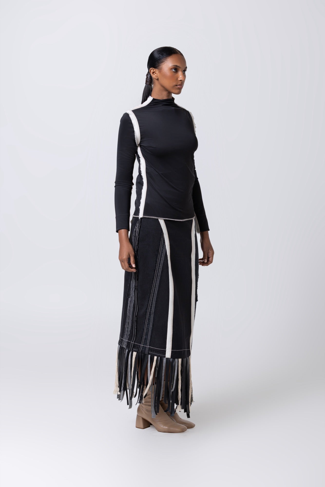 Nita Long Sleeve Turtleneck in Black