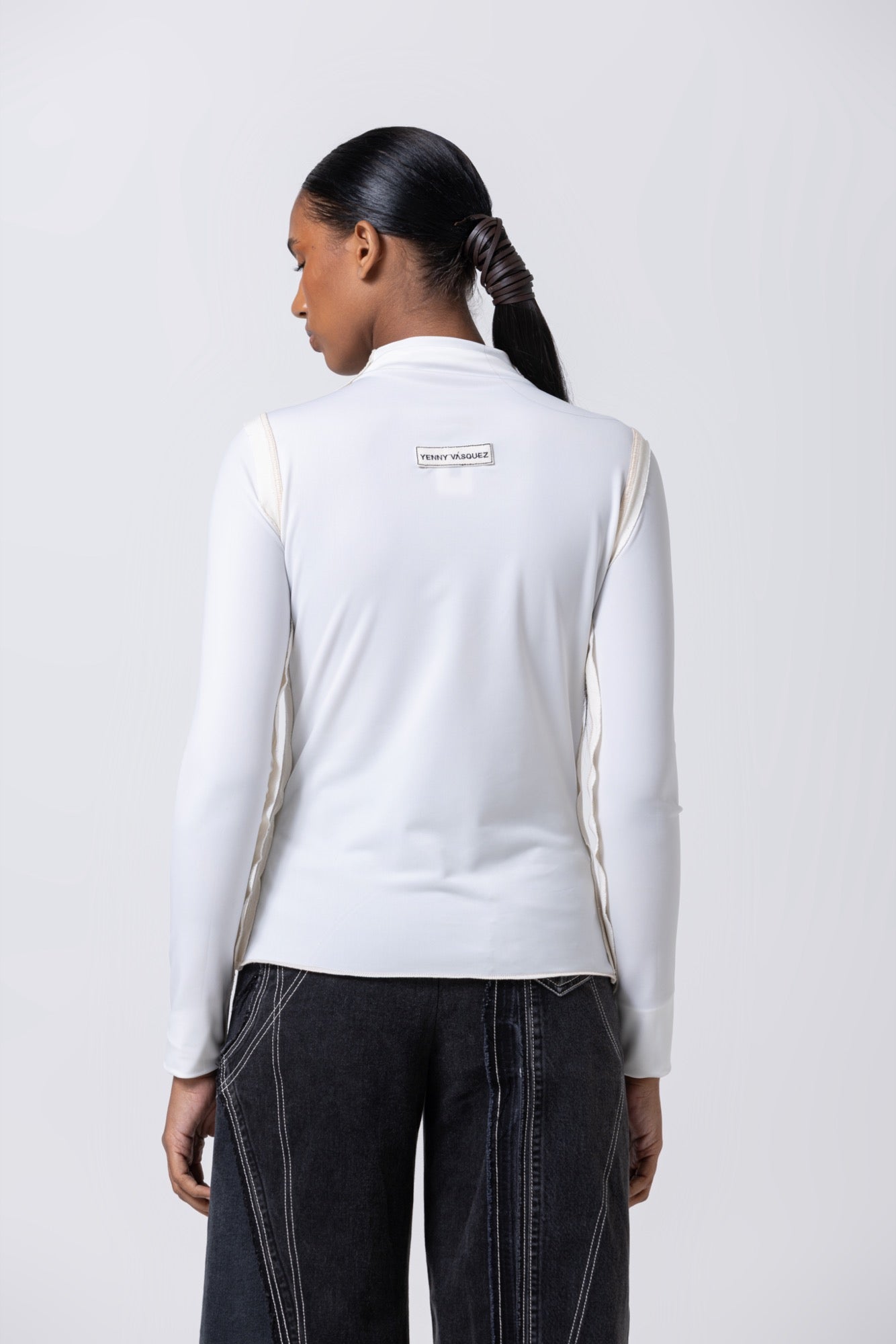 Nita Long Sleeve Turtleneck in Off-White