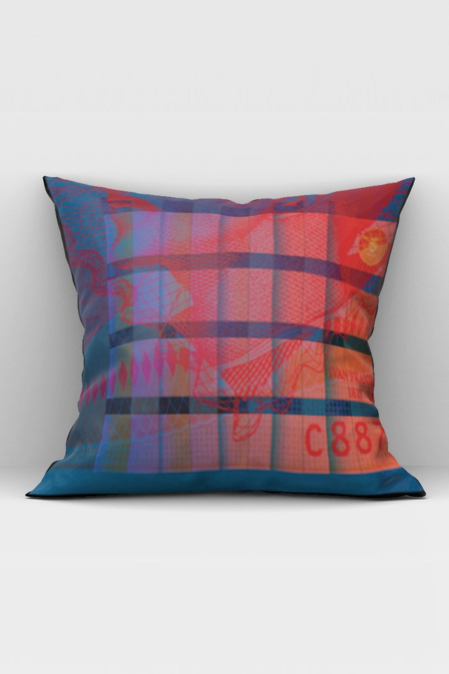 Bless My Funk Pillow - Red & blue.